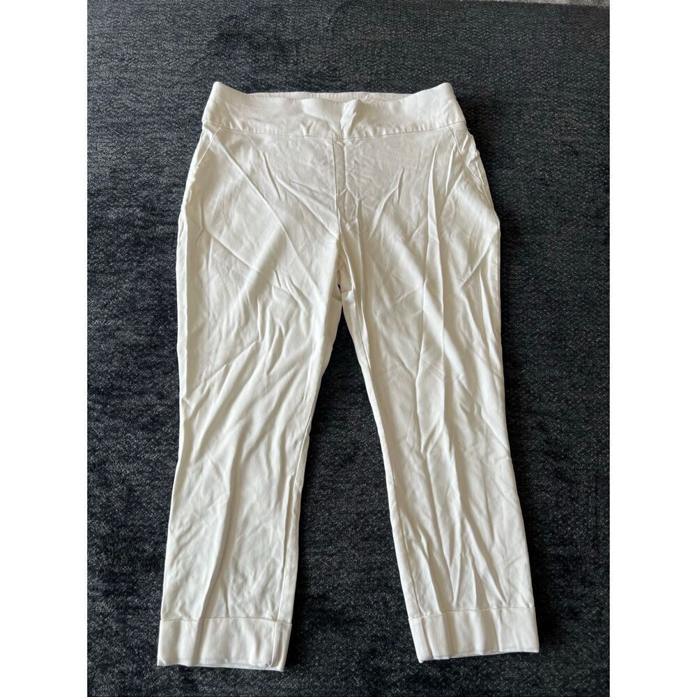 7th Avenue Design Studio Women's White Pull-on Pants XL